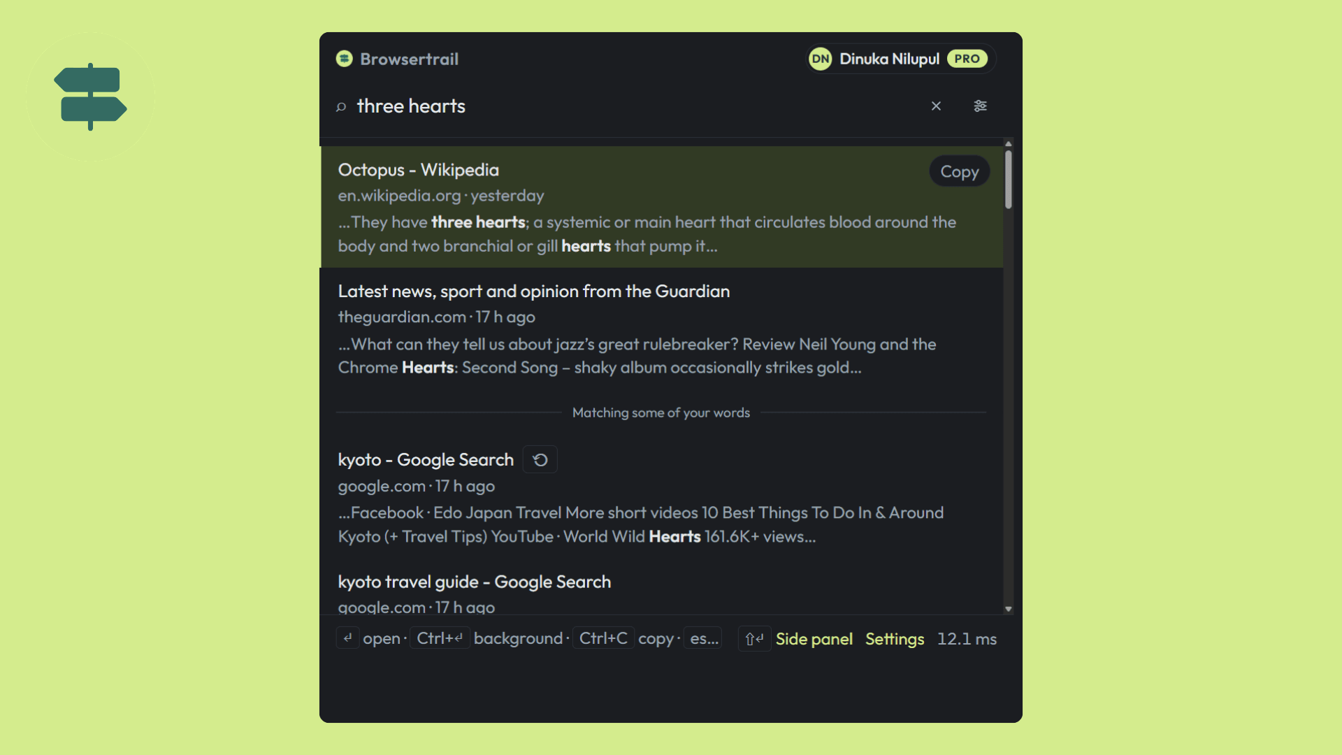 Full Text History Search