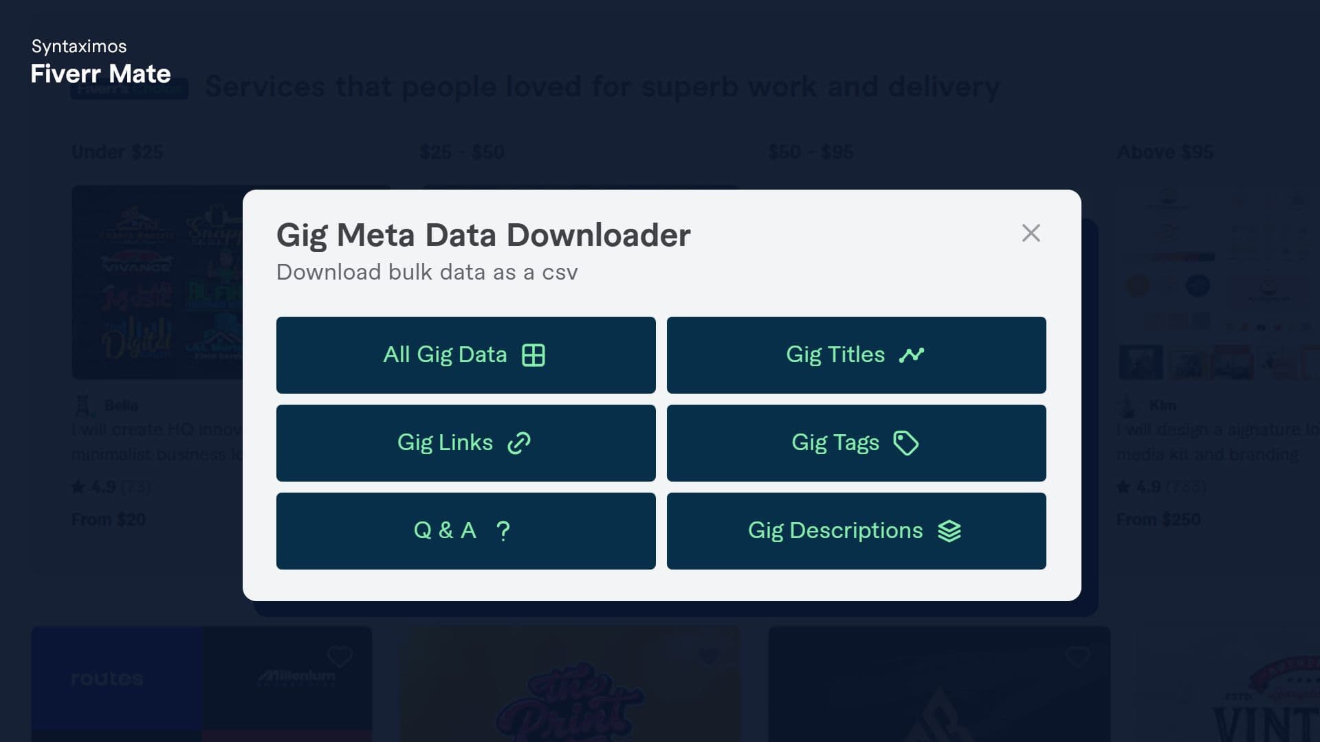 Gig Meta Data Downloader